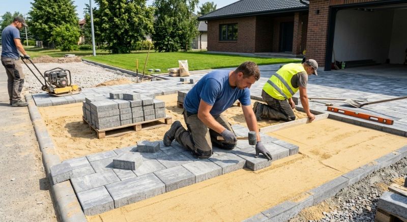 Our team working on Concrete Installation projects in Plymouth, MI