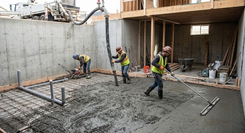 Basement Concrete Installation in Romulus, MI