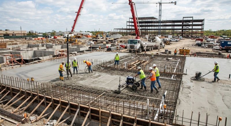 Commercial Slab Construction in New Boston, MI
