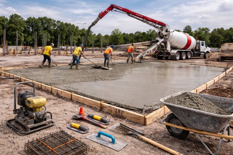 Commercial Slab Installation in Pinckney, MI