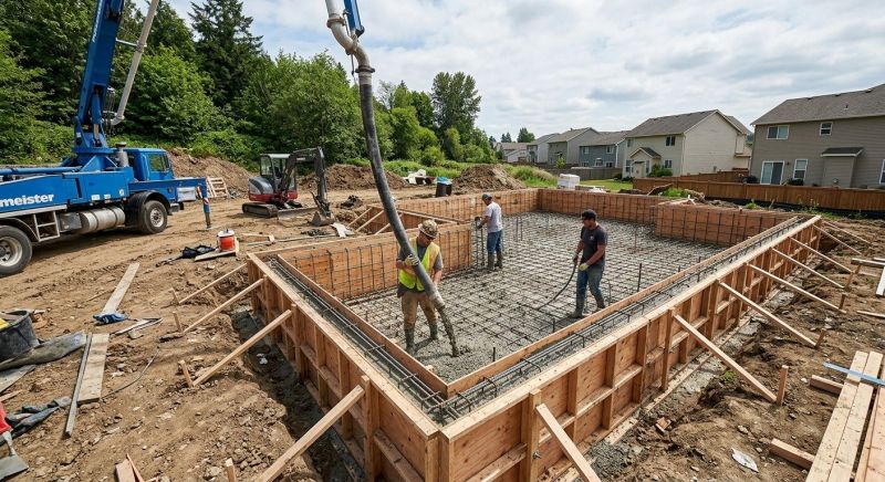 Concrete Foundation Installation in Farmington, MI