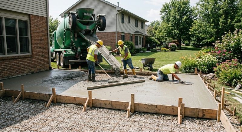 Concrete Patio Construction in Plymouth, MI