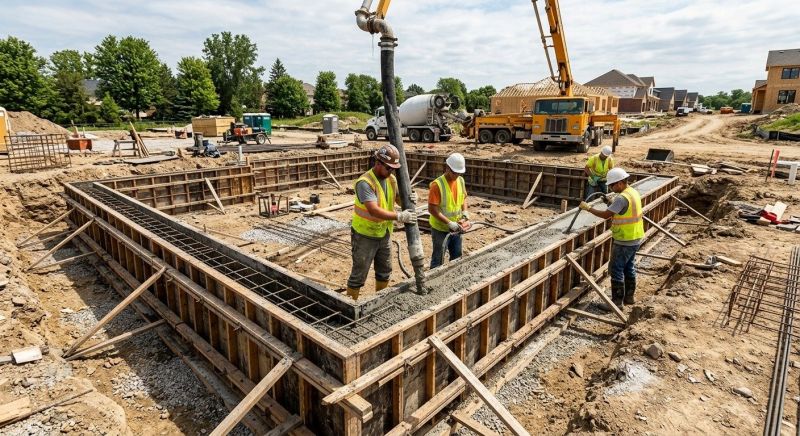 Foundation Wall Pouring in Troy, MI